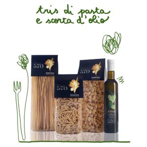 Tris di pasta e scorta d'olio